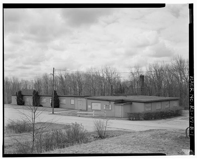 Control Area, Barracks VIEW OF SOUTHWEST, EAST AND NORTH ELEVATION