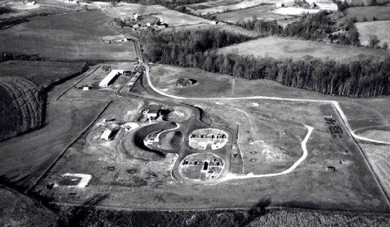 Aerial view of W-25 launch area, Dec. 5, 1956