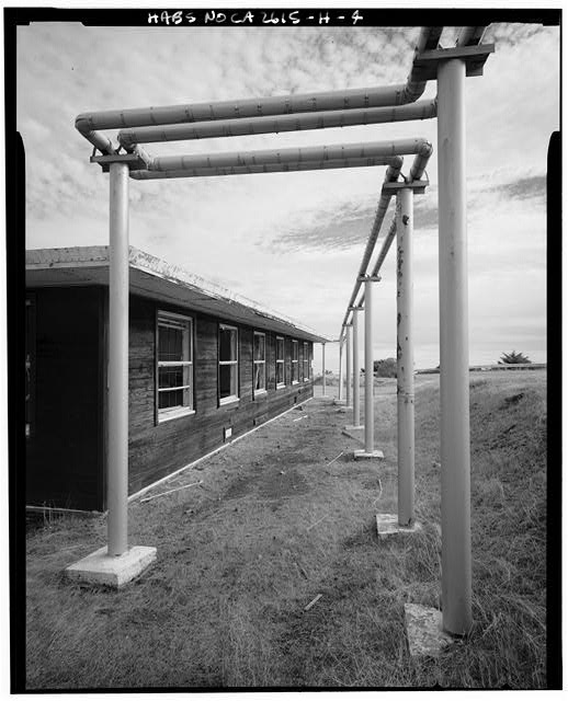 Mill Valley Early Warning Radar EXTERIOR OBLIQUE VIEW OF THE ADMINISTRATION BUILDING, LOOKING EAST-NORTHEAST.